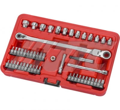 JTC-7726 1/4” x 51PCS Ultra-short socket set